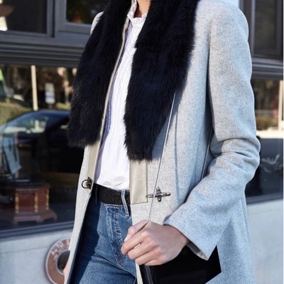 UNREAL FUR Black Stole Faux Fur Wrap Scarf - Picture 7 of 14